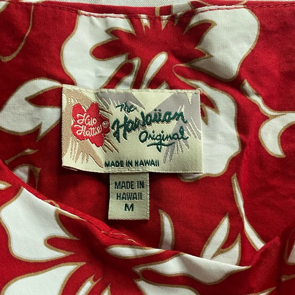 Hawaiian Original Made In Hawaii Red Floral Tiki Dress Size M - Picture 6 of 8